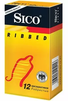 Sico Ribbed Презервативы ребристые 12 шт