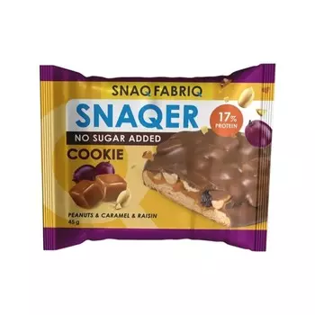 Снэк Фабрик Печенье глазированное 45 г Арахис-Изюм-Карамель