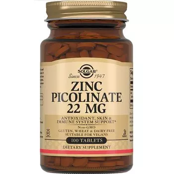 Solgar Пиколинат цинка 22 мг таблетки 100 шт