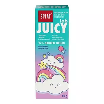 Splat Juicy lab Зубная паста без фтора для детей Волшебное мороженое 80 г
