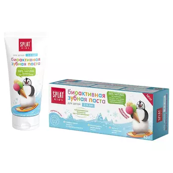 Splat Кидс Паста зубная для детей 2-6 лет 50 мл Фруктовое Мороженое