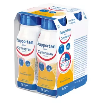 Суппортан смесь жидкая для энтерального питания Тропические фрукты 200 мл 4 шт