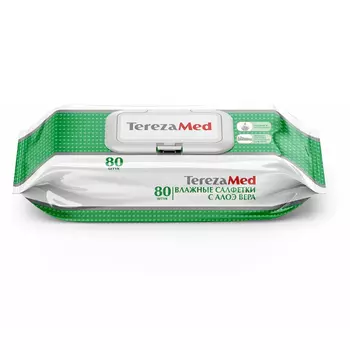 TerezaMed Салфетки влажные очищающие c Алоэ вера 80 шт