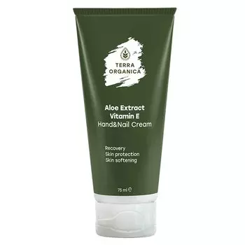 Terra Organika Крем для рук и ногтей с экстрактом алоэ и витамином Е 75 мл