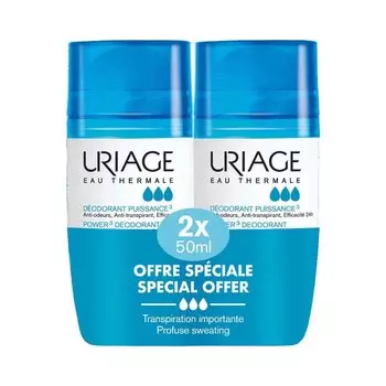Uriage Дезодорант тройного действия 50 мл 2 шт