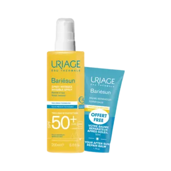 Uriage Набор Barisun Спрей невидимый SPF 50+ 200 мл + Бальзам восстанавливающий после солнца 50 мл