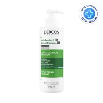 Vichy Dercos Шампунь-уход интенсивный против перхоти для нормальных и жирных волос 390 мл