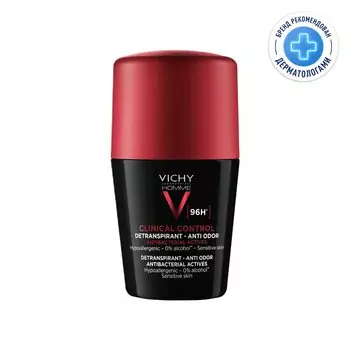 Vichy Homme Дезодорант-антиперспирант против избыточного потоотделения 96 ч 50 мл