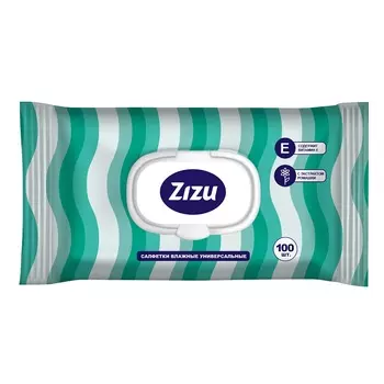 Zizu Салфетки влажные универсальные с вит.Е 100 шт