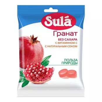Зула Леденцы диабетические Гранат 60 г 1 шт