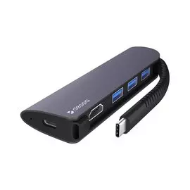 Адаптер Deppa многопортовый, Type-C - HDMI, 3 x USB 3.0