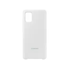 Чехол Samsung Silicone Cover A71, серебристый