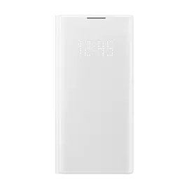 Чехол-книжка Samsung LED View Cover для Galaxy Note10, пластик, белый