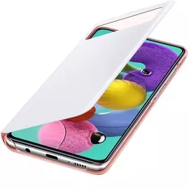 Чехол-книжка Samsung S View Wallet Cover для Galaxy A71, пластик, белый