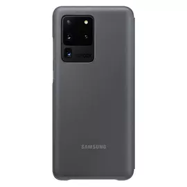 Чехол-книжка Samsung Smart LED View Cover для Galaxy S20 Ultra, полиуретан, серый
