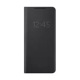 Чехол-книжка Samsung Smart LED View для Galaxy S21 Ultra, полиуретан, чёрный