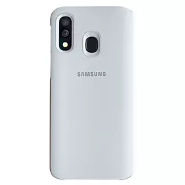 Чехол-книжка Samsung Wallet Cover пластик, цвет белый, для Galaxy A40
