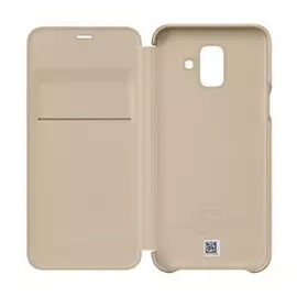 Чехол-книжка Samsung Wallet Cover пластик, цвет золотой, для Galaxy A6