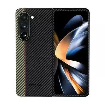 Чехол-накладка Pitaka Fusion Weaving Air Case для Galaxy Z Fold5, кевлар, черный/бежевый