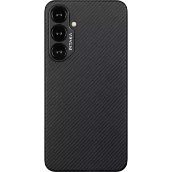 Чехол-накладка Pitaka MagEZ 4 для Galaxy S24+, кевлар, черный/серый