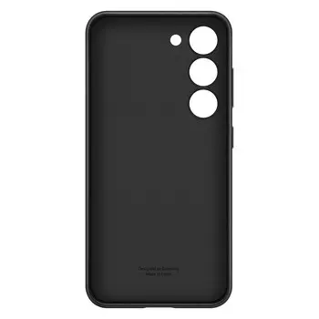 Чехол-накладка Samsung Leather Case для Galaxy S23, кожа/поликарбонат, черный