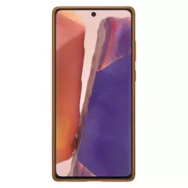 Чехол-накладка Samsung Leather Cover для Galaxy Note20, кожа, коричневый