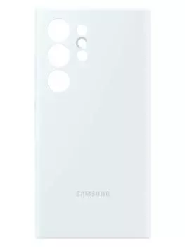 Чехол-накладка Samsung Silicone Case для Galaxy S24 Ultra, силикон, белый