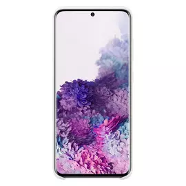 Чехол-накладка Samsung Silicone Cover для Galaxy S20, силикон, белый