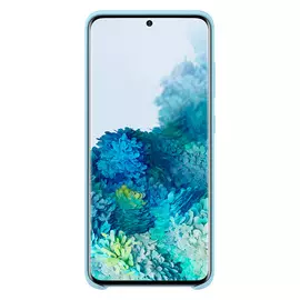 Чехол-накладка Samsung Silicone Cover для Galaxy S20, силикон, голубой