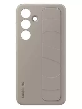Чехол-накладка Samsung Standing Grip для Galaxy S24, поликарбонат, серо-коричневый