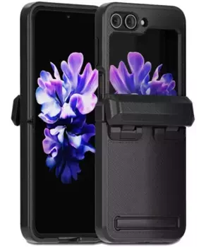 Чехол-накладка Whitestone Escudo Armored для Galaxy Z Flip5, поликарбонат, черный