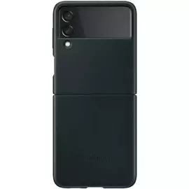 Чехол Samsung для Galaxy Z Flip3, кожа, зелёный