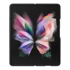 Чехол Samsung для Galaxy Z Fold3, кожа, чёрный
