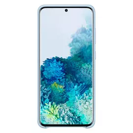 Чехол Samsung Leather Cover для Galaxy S20, кожа, голубой