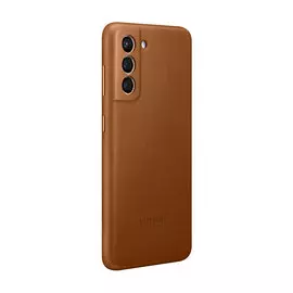 Чехол Samsung Leather Cover для Galaxy S21, коричневый