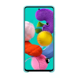 Чехол Samsung Silicone Cover для Galaxy A51 голубой, силикон