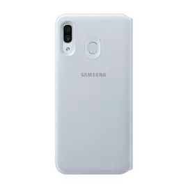 Чехол Samsung Wallet Cover пластик, цвет белый, для Galaxy A30