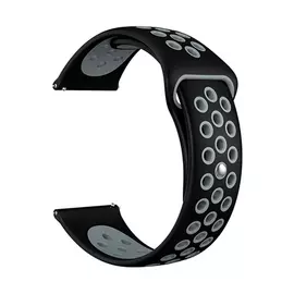 Ремешок Lyambda Alioth спортивный черный+серый, для Galaxy Watch Active