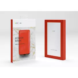 Внешний аккумулятор VLP, 8000 мАч, красный