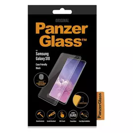 Защитное стекло PanzerGlass Fingerprint Case Friendly для Galaxy S10, черная рамка