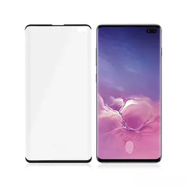 Защитное стекло PanzerGlass Fingerprint Case Friendly для Galaxy S10+, черная рамка