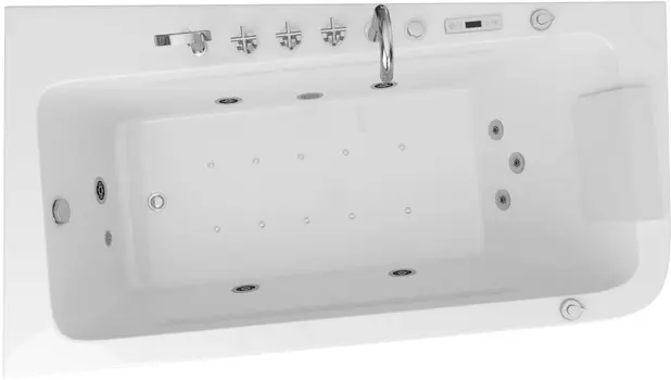 Акриловая гидромассажная ванна 170х95 см Grossman GR-17095L