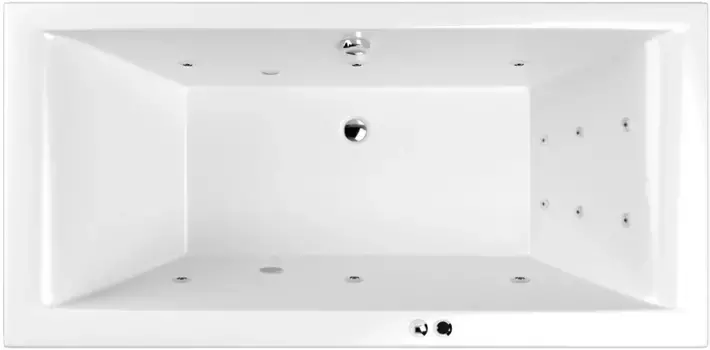 Акриловая гидромассажная ванна 170x80 см Whitecross Savia Duo 0103.170080.100.LINE.CR