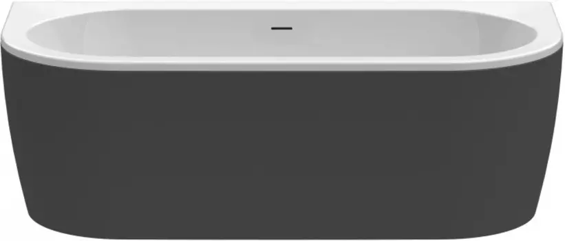 Акриловая ванна 180x79 см Cezares Slim SLIM WALL-180-80-60-NERO-SET