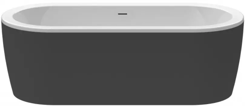 Акриловая ванна 180x80 см Cezares Slim SLIM CENTRAL-180-80-60-NERO-SET