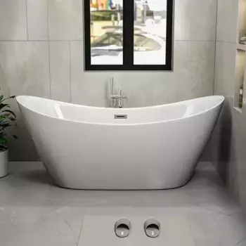 Акриловая ванна Ceruttispa Nemi CT9319 170x75 см, отдельностоящая, белый