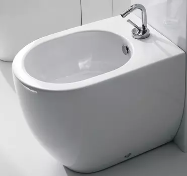 Биде напольное без ободка Kerasan Flo 312001*1