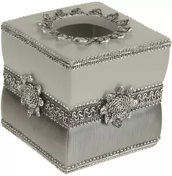 Бокс для салфеток Avanti Braided Medallion Silver 11166E-SLV