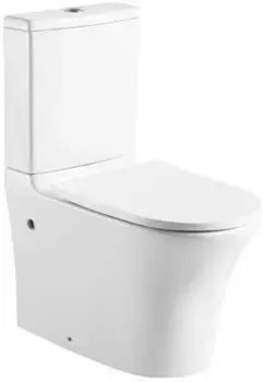 Чаша напольного безободкового унитаза с сиденьем микролифт Bravat Pura CX21214UW-P-RUS