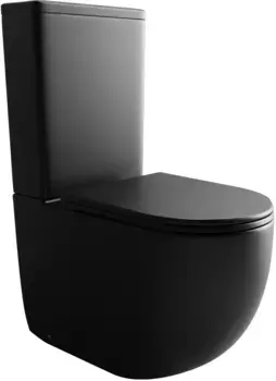 Чаша напольного безободкового унитаза с сиденьем микролифт Ceramica Nova Metropol CN4001-BMB